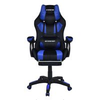 Silla Gamer Extingtion Sapp Gamuza-Cuerina Color Azul