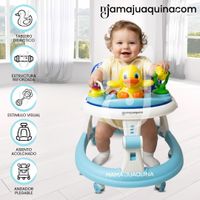 Andador Plegable Bandeja «TutiDuck» Edición de Lujo Celeste