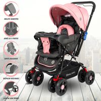 Coche Cuna Baby Happy «VINTAGE CLASIC» Pink - copy