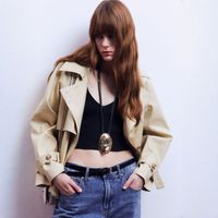 Conjunto Mujer Sfera Cuerda Metal Oro