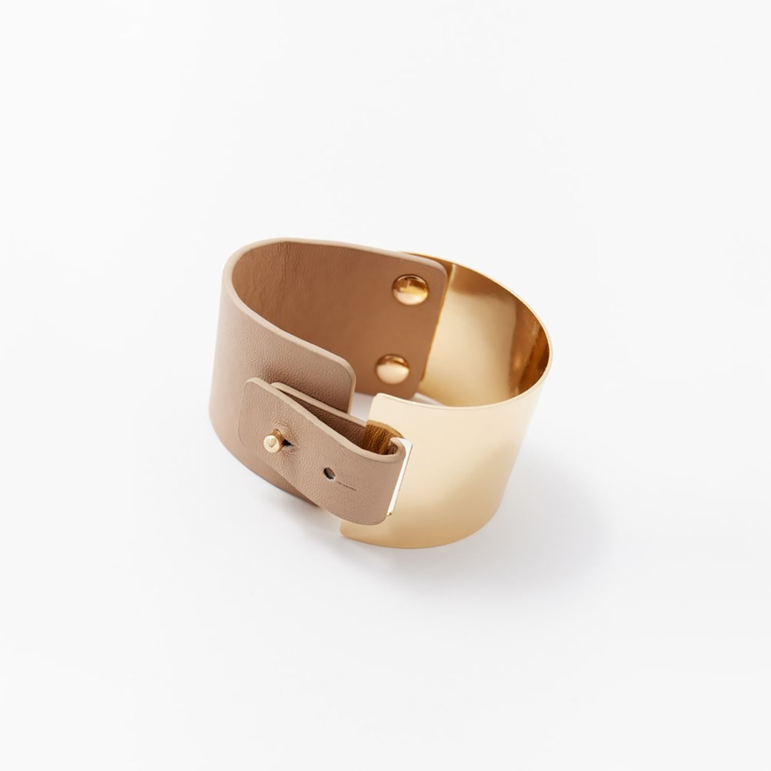 Pulsera Mujer Sfera Pieza Metalica Marrón
