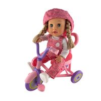 Muñeca Deluxe Y Su Triciclo 41 Cm