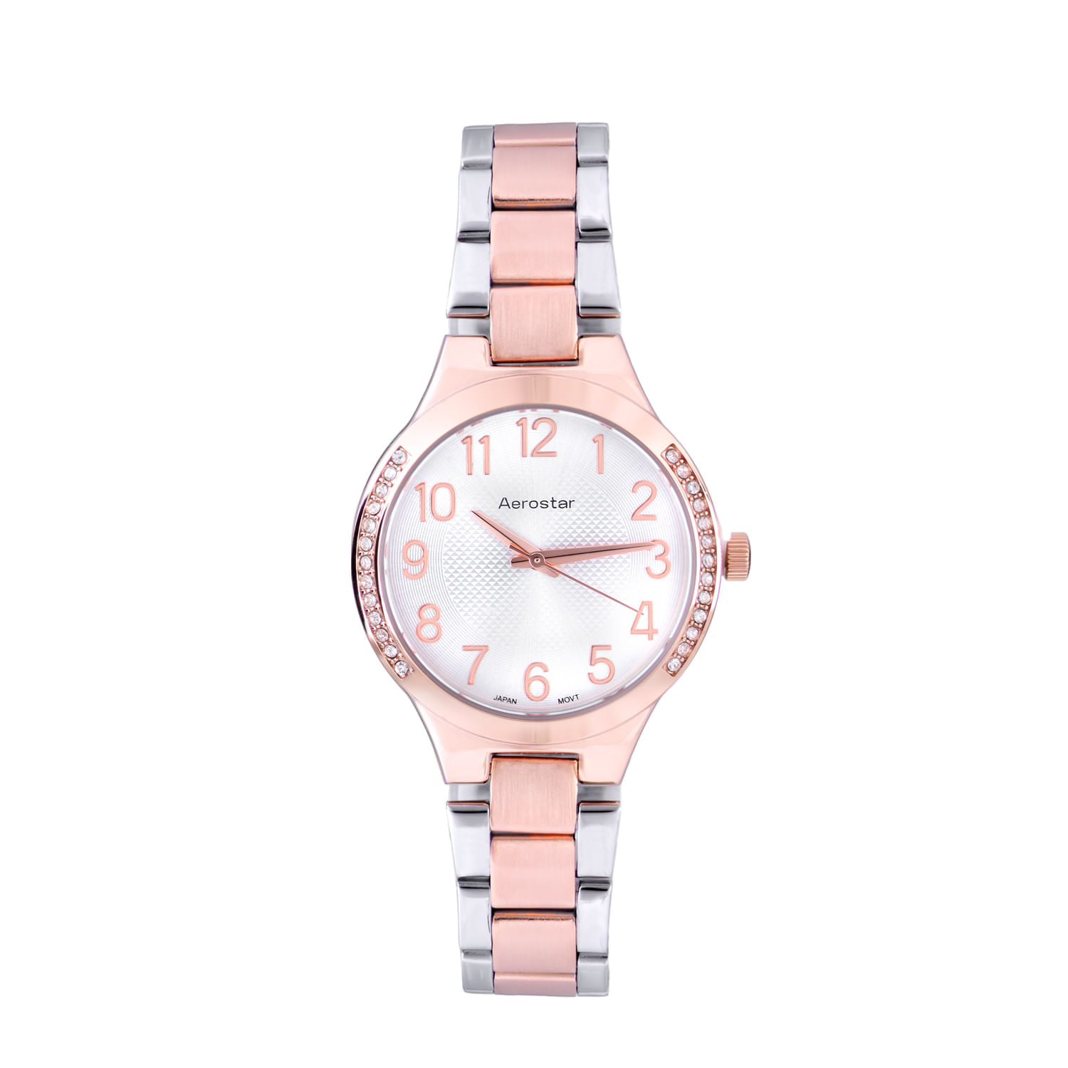 Reloj Aerostar Ae60003Atr Mujer Plateado / Oro Rosa Análogo