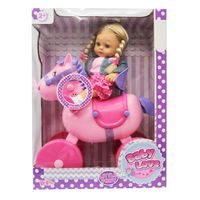 Muñeca Bebé Deluxe Y Su Pony 35 Cm