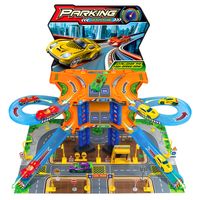 Pista Express Wheels Track And Town Parking Garage 77 Piezas