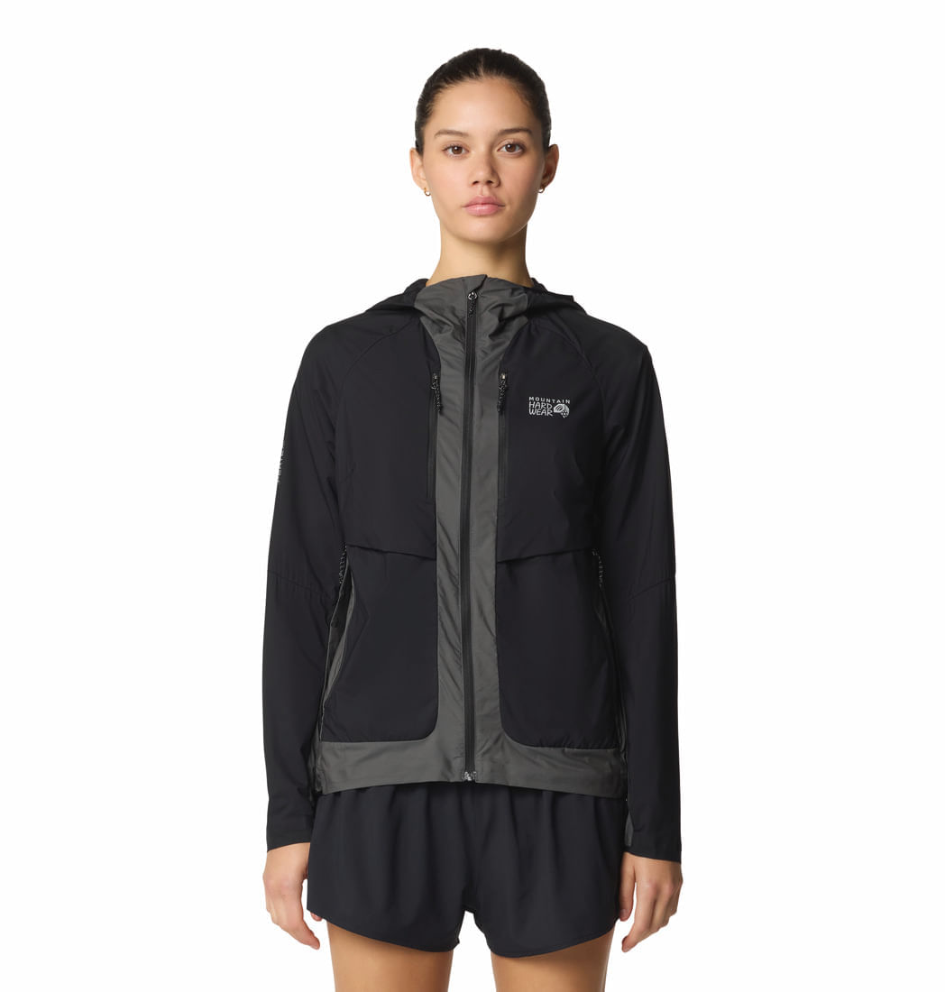 Casaca Para Mujer Cortavientos Kor Airshell™ Negra Mountain Hardwear