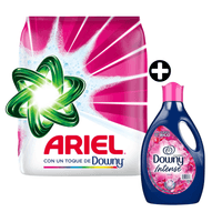 COMBO: Detergente en Polvo Ariel Toque De Downy 8kg + Suavizante Downy Floral 2.6L
