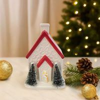Casa con Luz + Árbol 9.6x13.5cm Cuentos de Navidad Orange
