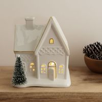 Casa con Árbol + Luz 11x12cm Cuentos de Oro Orange