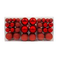 Set de 88 Bolas de Árbol 3/4/6cm Rojo Orange