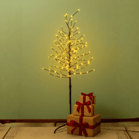 Árbol de Navidad Minimalista 150cm Luz Cálida 208 LEDS