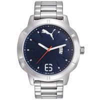 Reloj Puma Nevermind PU104261003 Fecha Acero Inoxidable Plateado Azul