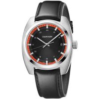 Reloj Calvin Klein Achieve K8W311C1 Suizo Fecha Correa de Cuero Negro