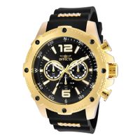 Reloj Invicta I-Force 19658 Cronómetro Acero Inoxidable Dorado Correa de Silicona Negro