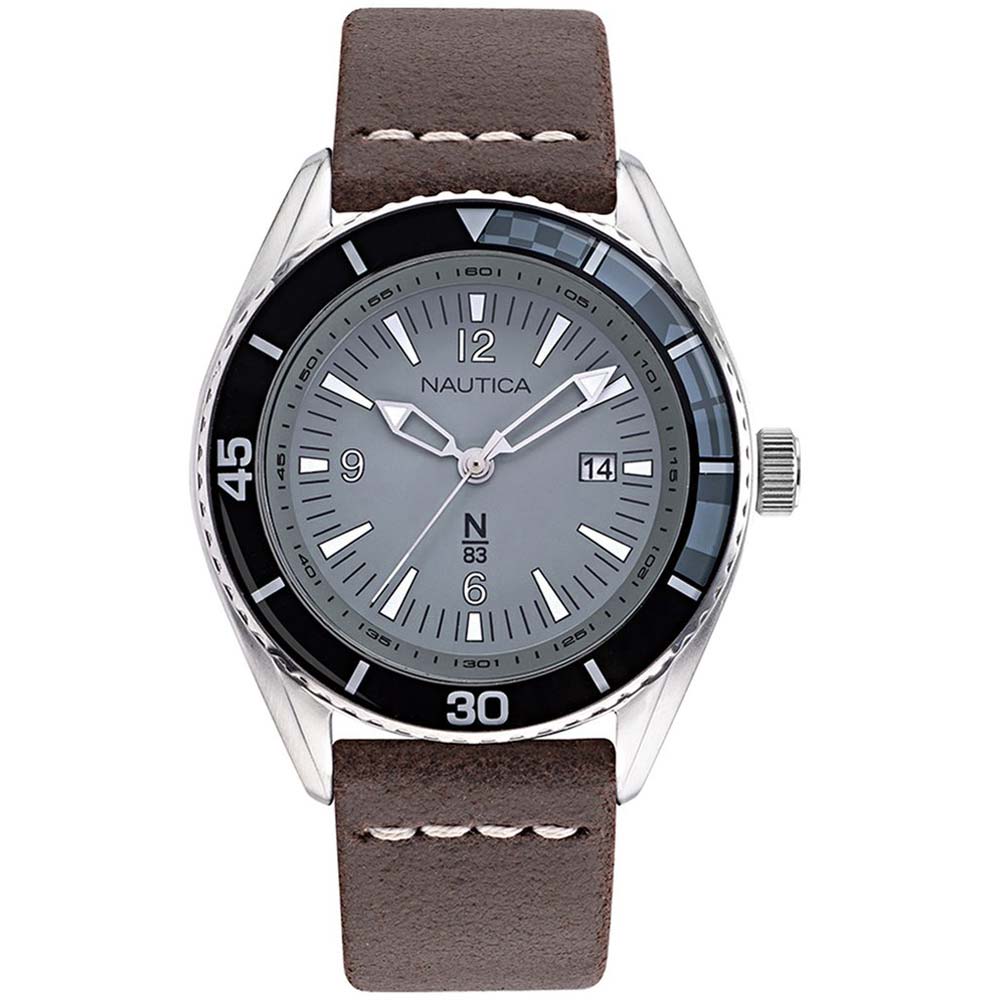 Reloj Nautica N83 Urban Surf NAPUSF909 Fecha Correa de Cuero Marrón