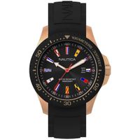 Reloj Nautica Jones Beach NAPJBC006 Fecha Negro Oro Rosado
