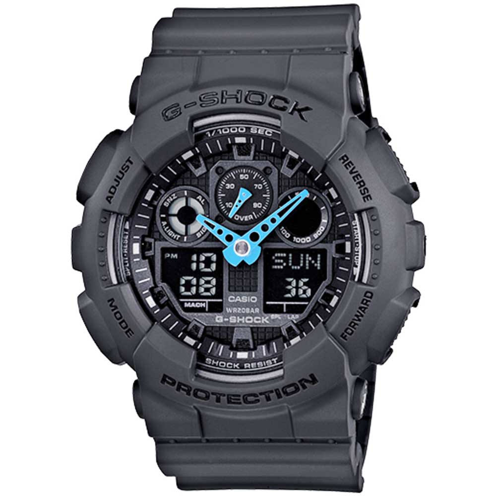 Reloj Casio G-Shock GA100C-8A Digital Analogico Luz Automática Resina Gris
