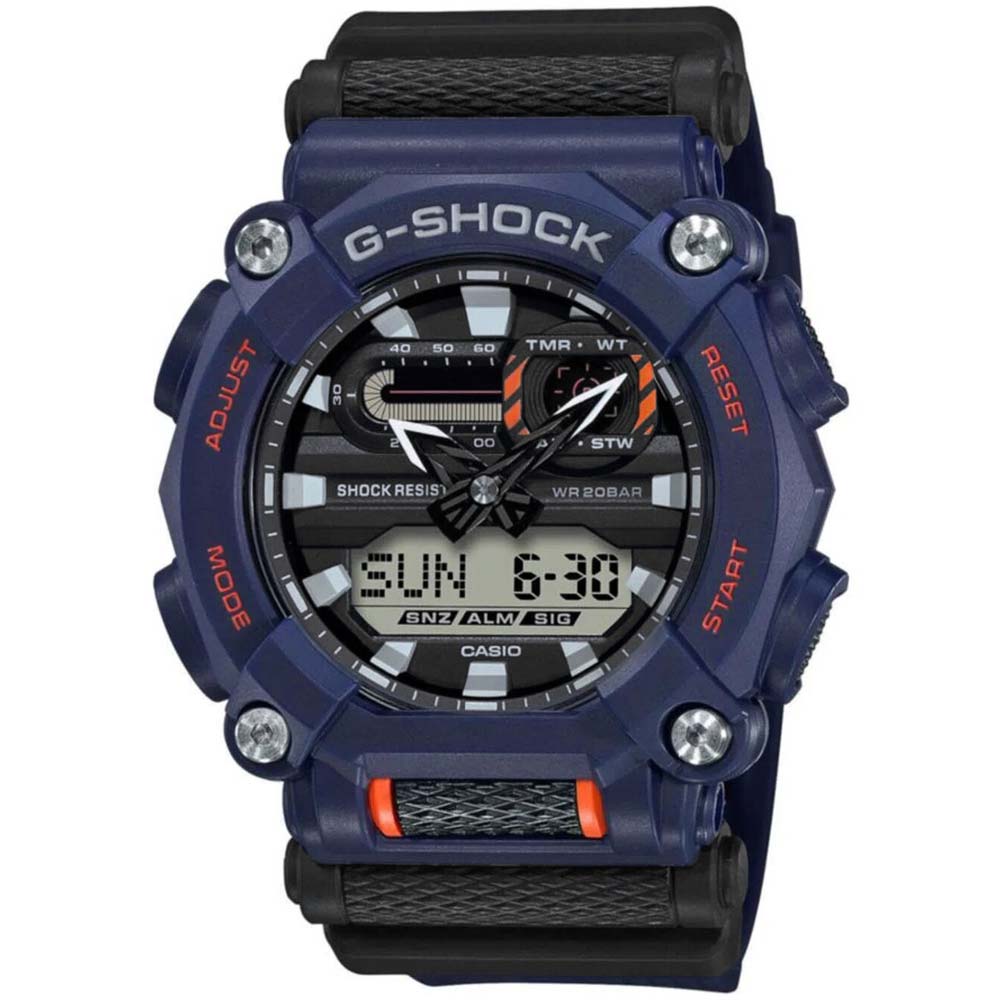 Reloj Casio G-Shock GA900-2A Digital Analogico Acuático Luz Led Resina Azul Negro