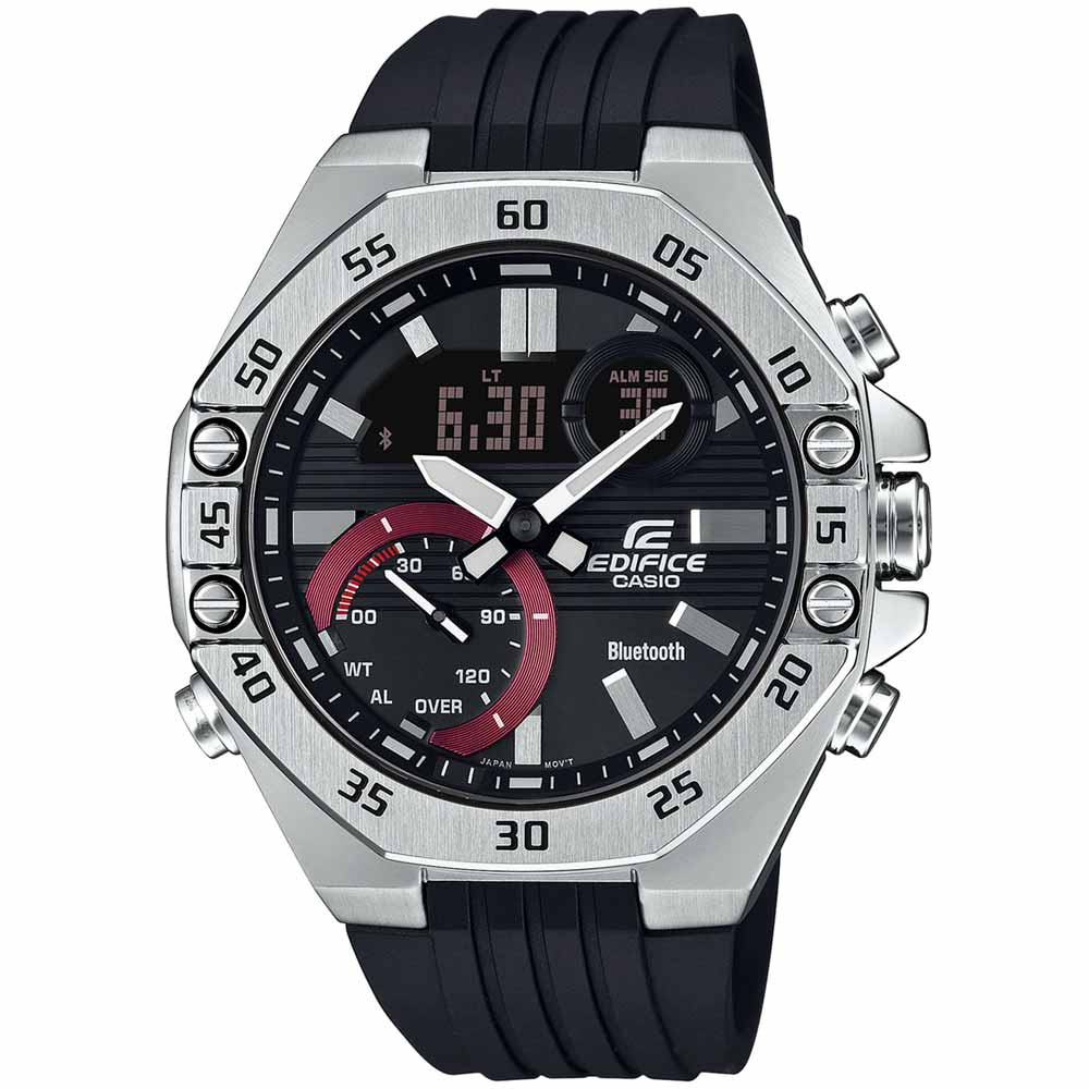 Reloj Casio Edifice ECB-10P-1A Bluetooth Mobile Link Luz Led Correa de Resina Negro