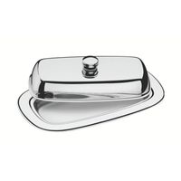Mantequillera rectangular Service  de acero inoxidable con tapa Tramontina
