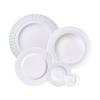 Vajilla Tramontina Monocroma en Porcelana Decorada 20 Piezas