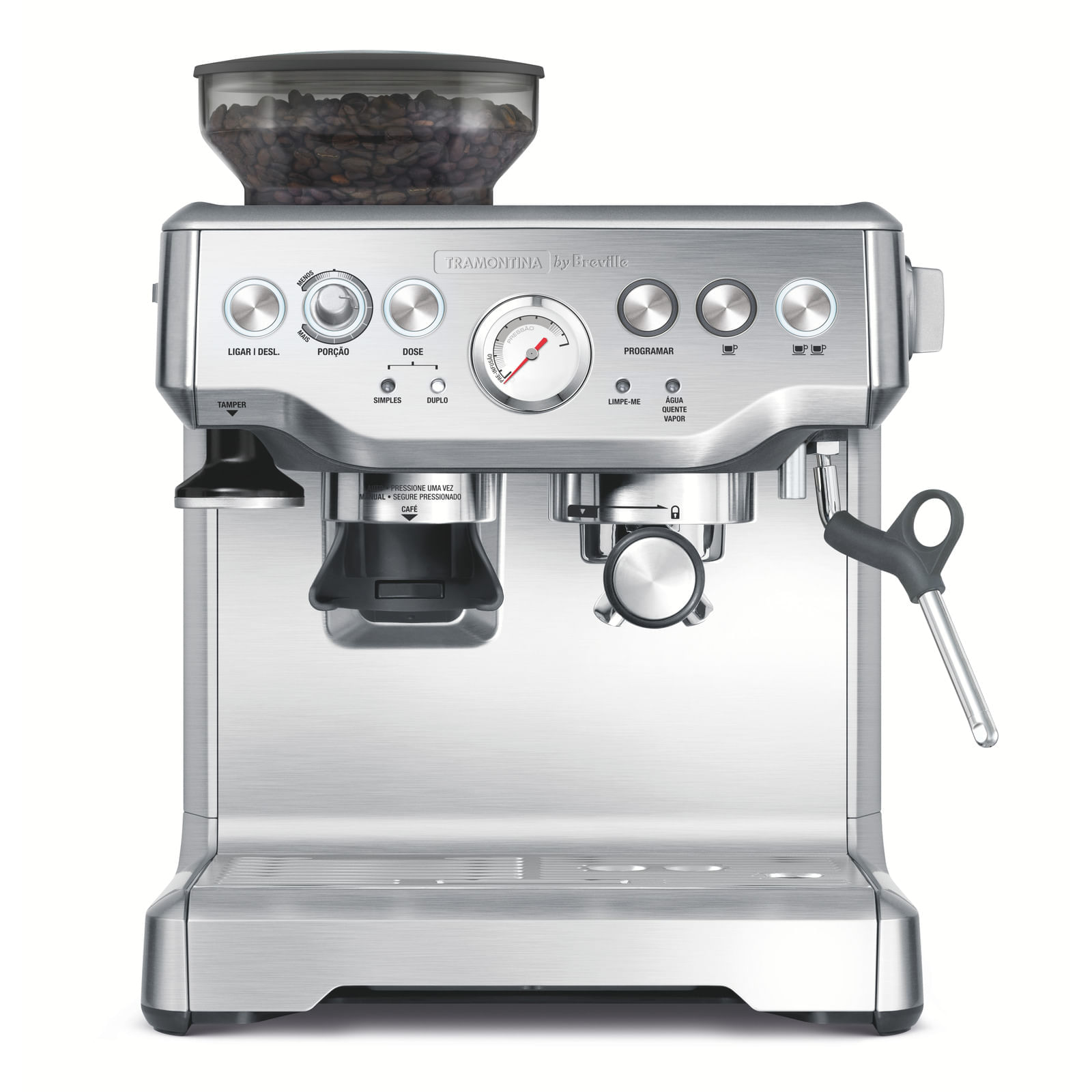 Cafetera eléctrica Tramontina by Breville Express Pro de acero inoxidable con molinillo 2 L 220 V