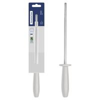 Chaira Tramontina Premium con Alma de Acero al Carbono Revestida de Cromo Duro y Mango de Polipropileno Blanco 8""