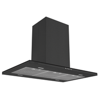 Campana Tramontina Slim Isla 90 de acero inoxidable con terminación black steel 220 V