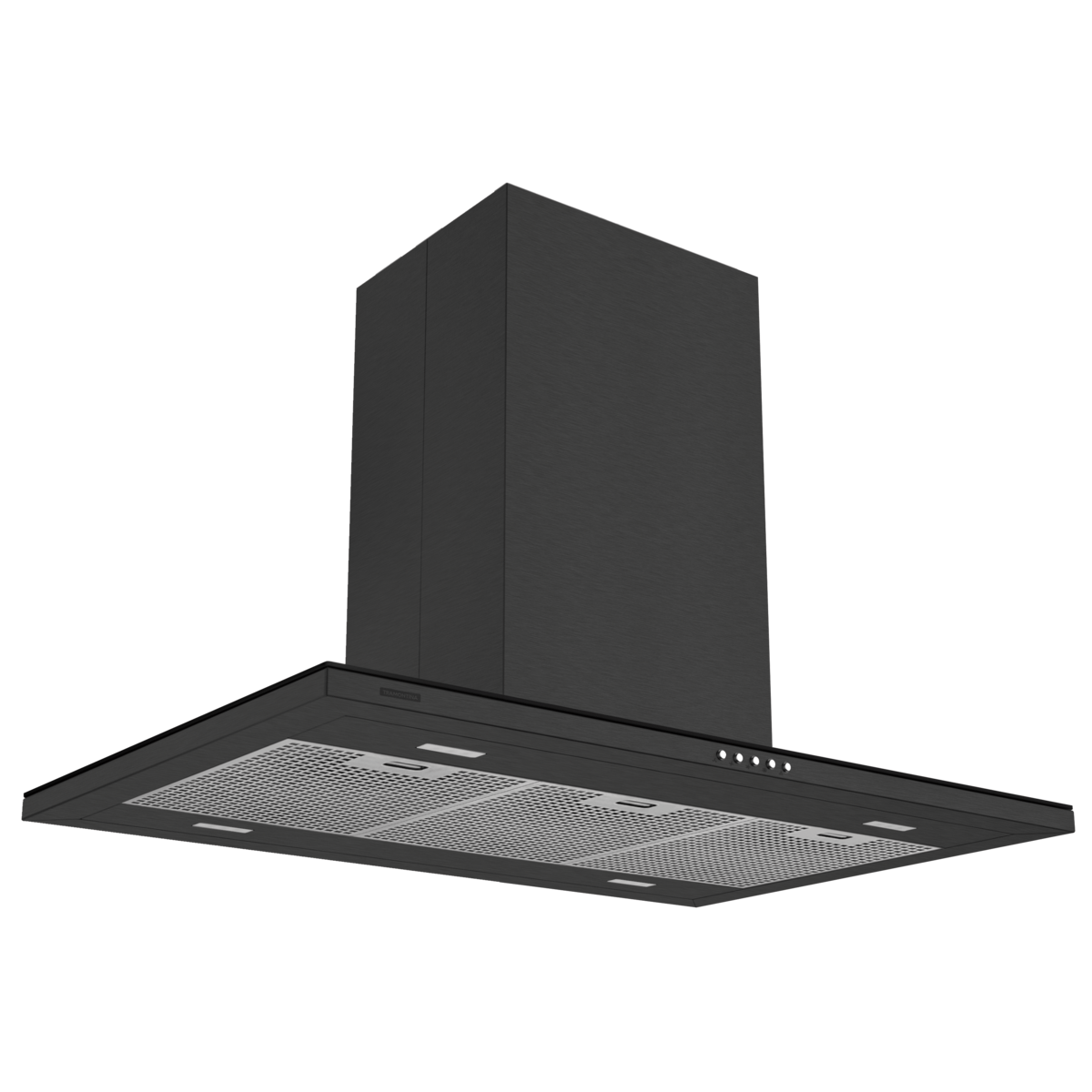 Campana Tramontina Slim Isla 90 de acero inoxidable con terminación black steel 220 V