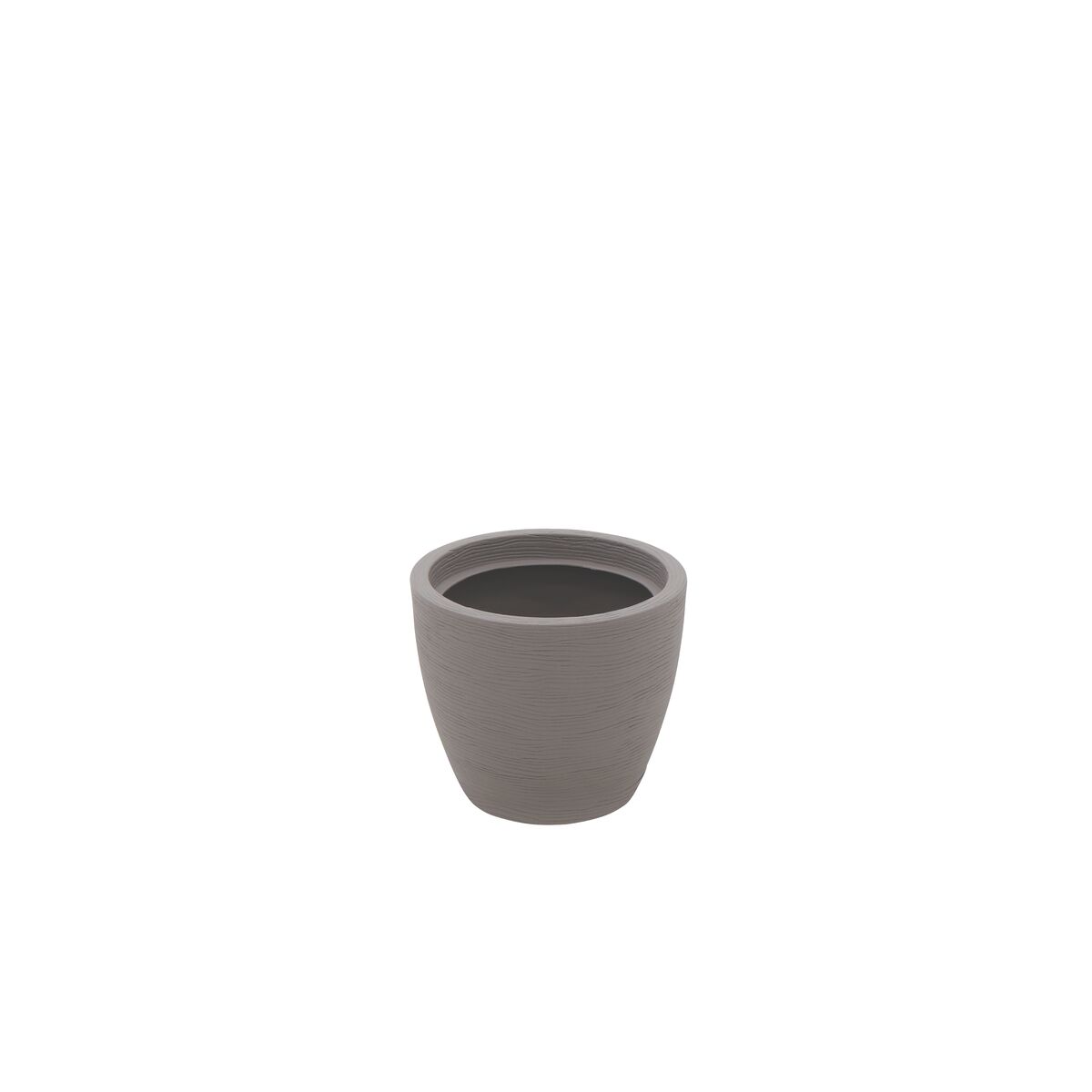 Maceta Tramontina Asteca en Polietileno Concreto con Plato 24 cm