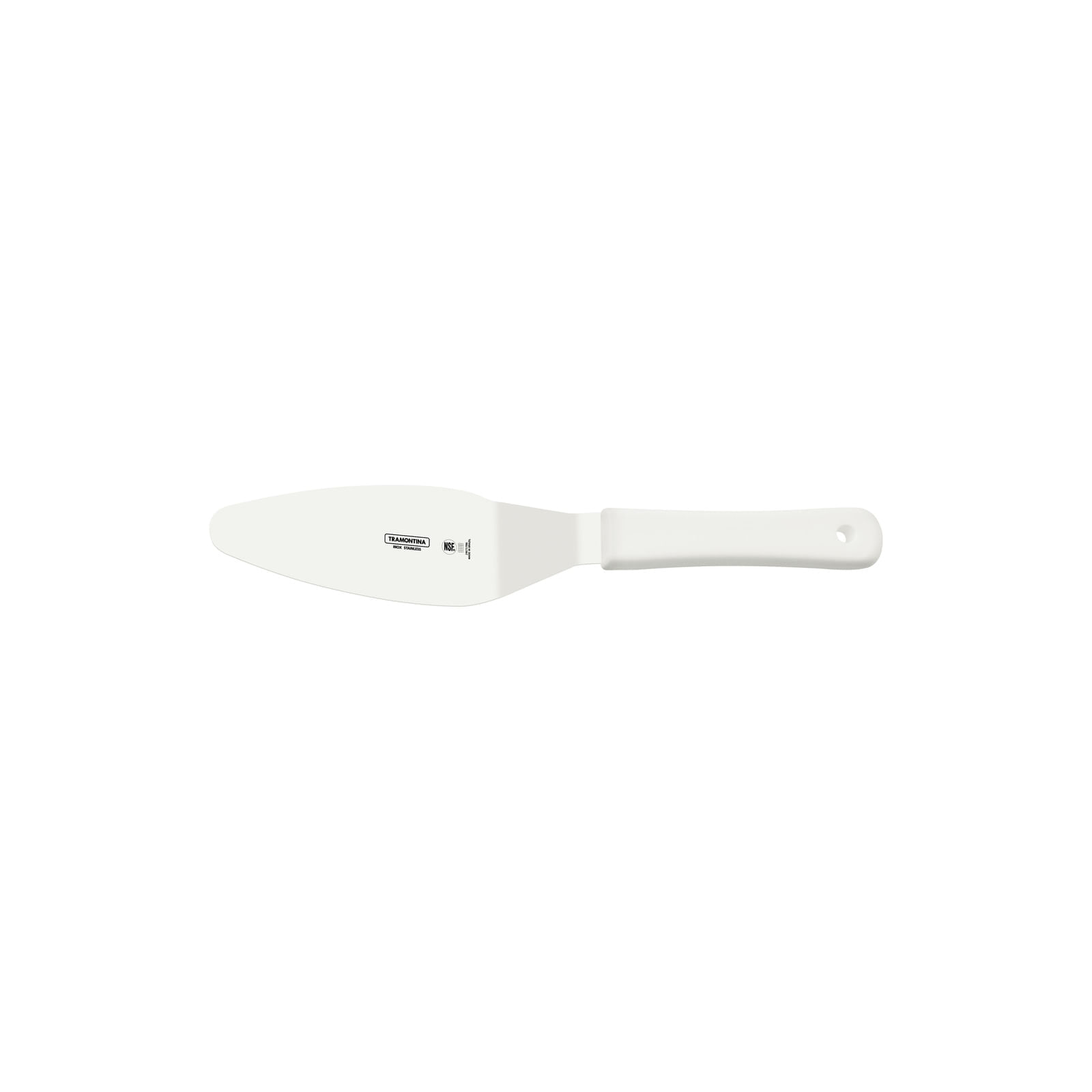 Espátula para Torta Tramontina Profesional con Lámina en Acero Inoxidable y Mango de Polipropileno Blanco 6x2,1/4""