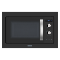 Microondas de empotrar Tramontina Glass Cook 60 25 L, en vidrio templado con acabado negro y 8 funciones