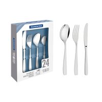 Juego de cubiertos de 24 piezas Tramontina Cosmos de acero inoxidable con cuchillos para asado