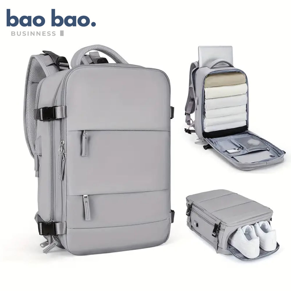 Mochila para Mujer Grande para Viajes Paseo Maleta de Viaje Impermeable - Gris