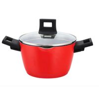Juego de Ollas Nisqa Antiadherente Rojo 7 Piezas
