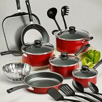 Tramontina Batería De Cocina Primaware De 18 Piezas Rojo