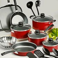Tramontina Batería De Cocina Primaware De 18 Piezas Rojo - MEGA IMPORT