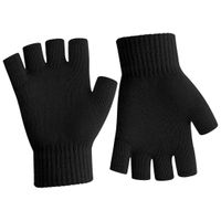 PACK 2 MITONES GUANTES SIN DEDO DE ADULTOS NEGROS