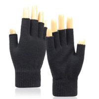 PACK 2 MITONES GUANTES SIN DEDO DE NIÑOS NEGROS