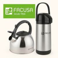 Combo Tetera Acero Inox 3litros y Termo Sifón 1.9 Lts.