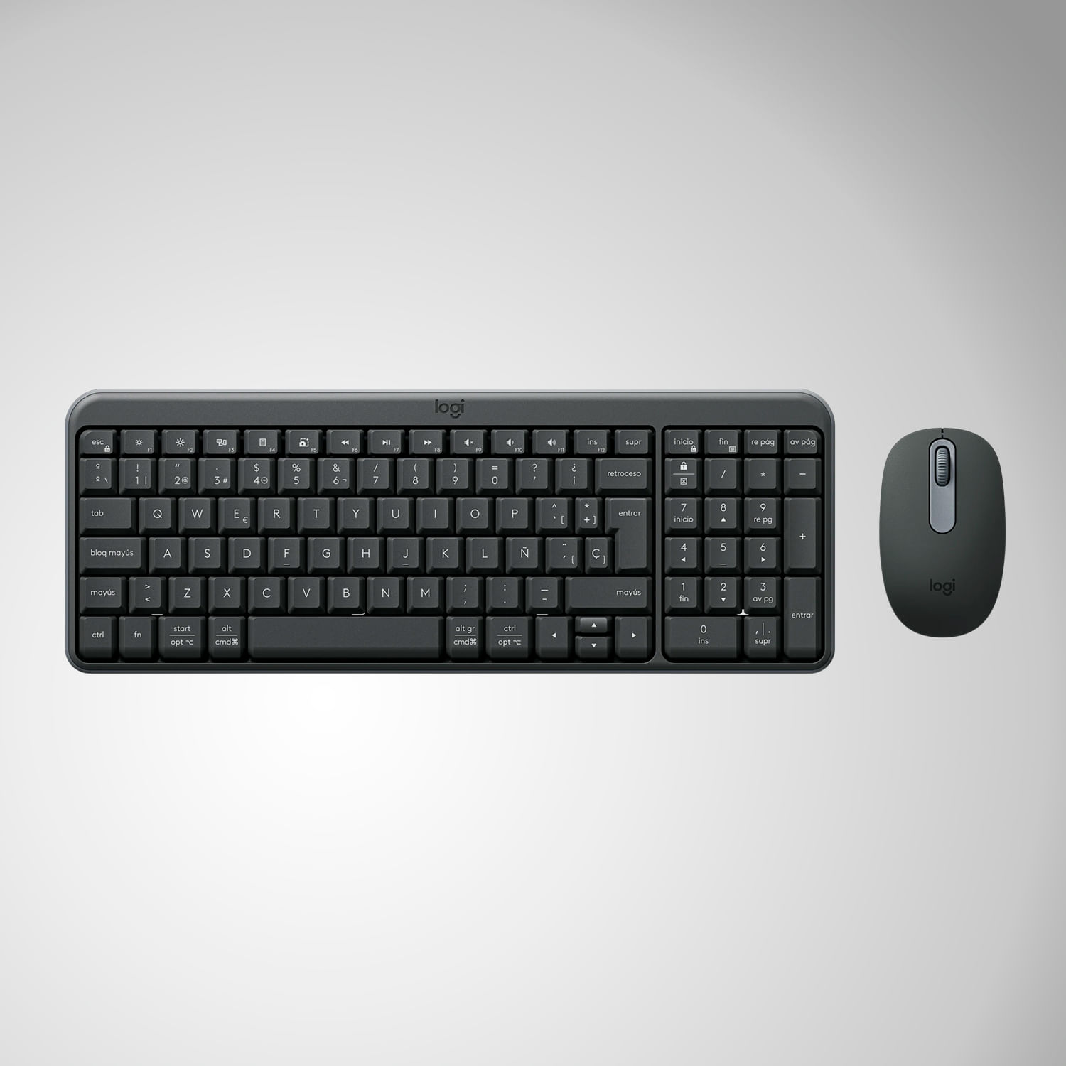 Teclado Logitech MK250 Compact Bluetooth® Wireless Combo SP Grafito