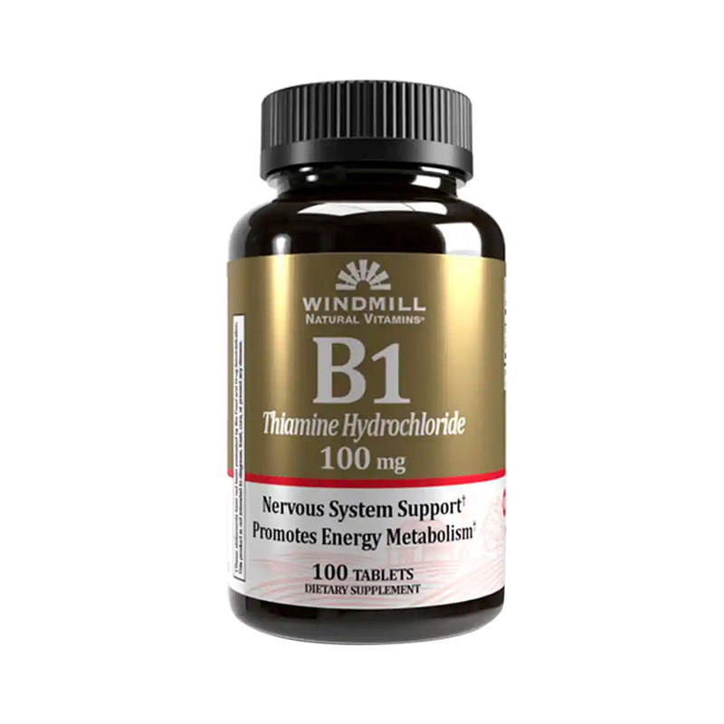 Vitamina B1 100mg 100 tabletas - Windmill