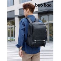 MOCHILA PARA HOMBRE DE CUERO PU PORTALAPTOP NEGRO