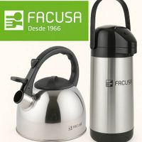 Combo Tetera Acero Inox 3litros y Termo Sifón 1.9 Lts. Facusa  - MEGA IMPORT