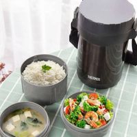 Termo de acero térmico de comida con compartimientos 1.3 lt - MEGA IMPORT