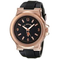 Reloj U.S. Polo Assn. USC90006 Análogo para Hombre Correa de Silicona y Dial Negro