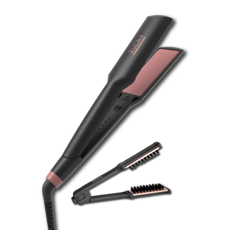 Plancha Titanium Keratin 1.5 + Cepillo Plancha RUCHA
