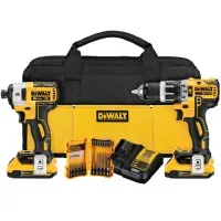 Taladro Percutor Inalámbrico 1/2"" 20V + Atornillador de Impacto Inalámbrico 1/4"" 20V + 2 Baterías 2.