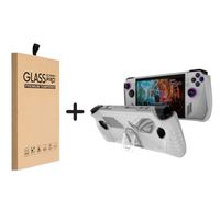 CASE TPU C/ SOPORTE HORIZONTAL COMPATIBLE ASUS ROG ALLY 2023 BLANCO + MICA VIDRIO TEMPLADO