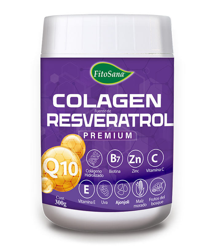 COLAGEN fuente de RESVERATROL + Q10 PREMIUM FITOSANA - COLAGENO HIDROLIZADO 300G